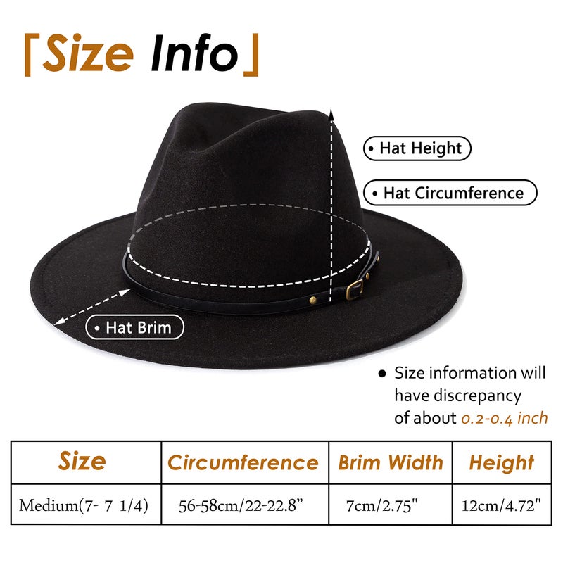 Lisianthus Women Belt Buckle Fedora Hat Black - Image 4